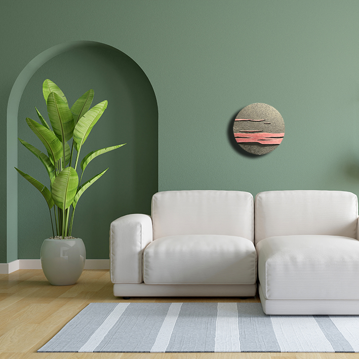 Wall panel in amaranth