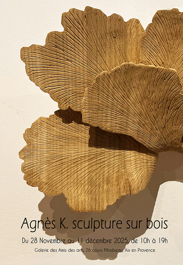 exposition Agnès K. sculpture sur bois